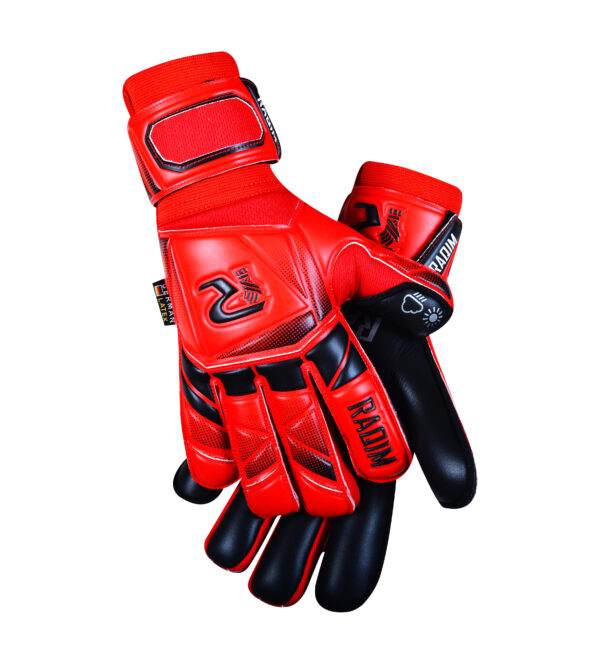 hybrid-cut-german-latex-jaquard-mesh-goalkeeper-gloves-core-strike-front Raqim Core Strike durable goalkeeper gloves for daily training