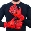 hybrid-cut-german-latex-jaquard-mesh-goalkeeper-gloves-core-strike-on-person Raqim Core Strike durable goalkeeper gloves for daily training