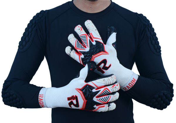 negative-cut-german-contact-latex-knitted-goalkeeper-gloves-prime-specter-on-person Raqim Prime Specter strapless goalkeeper gloves with hybrid cut